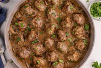Smothered Salisbury Meatballs