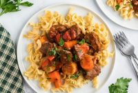 Hearty Slow Cooker Hungarian Goulash and Noodles