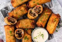 Philly Cheesesteak Crunch Rolls