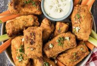 Crispy Buffalo Chicken Rolls