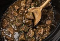 Slow Cooker Tender Beef Tips with Velvety Gravy