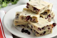 Decadent White Chocolate Cranberry Fudge