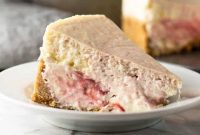 Velvet Strawberry Swirl Cheesecake