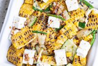 Smoky Grilled Corn and Zucchini Salad with Feta