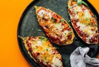 Loaded Eggplant Parmesan Boats