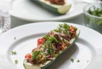 Stuffed Zucchini Canoes