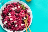 Vibrant Beet and Feta Pearl Couscous Salad