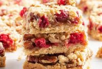 Decadent Cranberry Caramel Squares