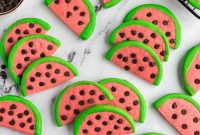 Vibrant Watermelon Cookies