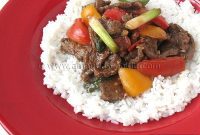 Sizzling Beef Stir-Fry with Sweet Peppers and Tomatoes
