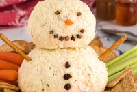 Festive Snowman Cheeseball