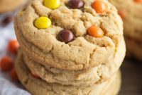 Chewy Reeses Pieces Cookies