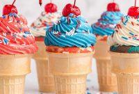 Stars and Stripes Cone Cakes