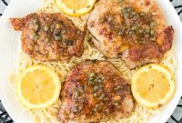Tender Veal Cutlets with Lemon Caper Sauce