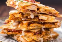 Crispy Ranch Chicken Bacon Quesadillas