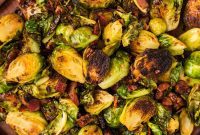 Elevated Brussels Sprouts with Bacon, Shallots, and Sweet Pecan Crunch