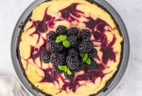 Blackberry Ripple Cheesecake