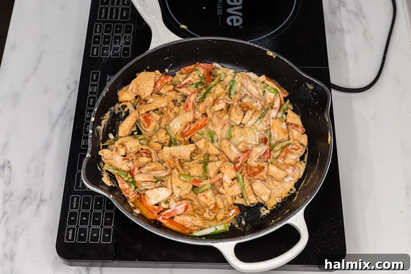 queso dip added to philly chicken sandwich