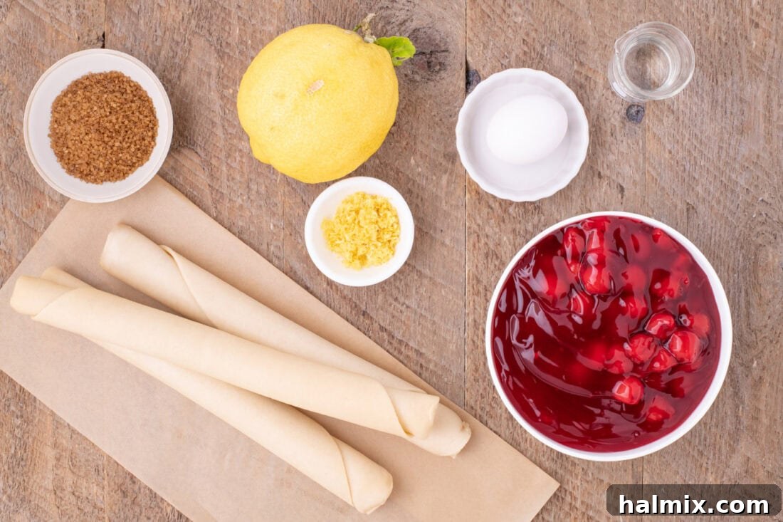 Ingredients for Cherry Slab Pie