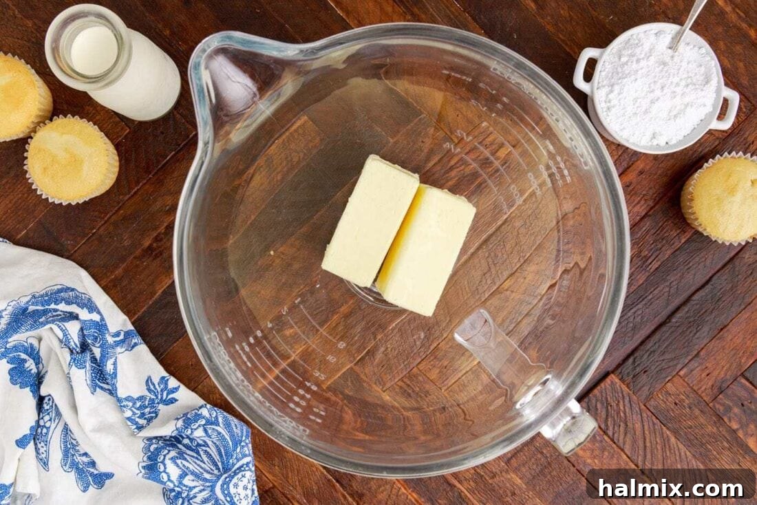 Ingredients for Chocolate Chip Cookie Tower frosting