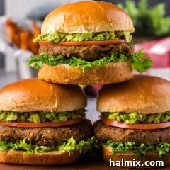 Stack of three Veggie Burgers
