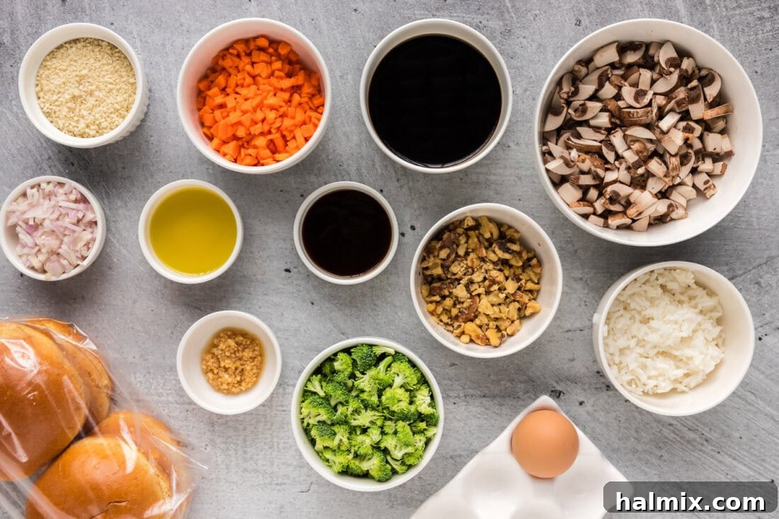 Ingredients for Veggie Burgers