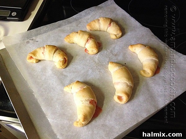 Snowy Peppermint Crescents 12 White Chocolate Candy Cane Crescents @amandaformaro Amanda's Cookin'