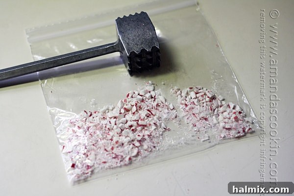 Snowy Peppermint Crescents 9 White Chocolate Candy Cane Crescents @amandaformaro Amanda's Cookin'