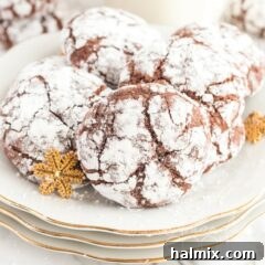 Rich Chocolate Crackle Bites 7 chocolate snow cookies