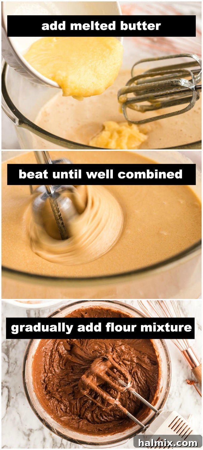 Rich Chocolate Crackle Bites 4 mixing up cookie batter