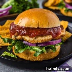 Shrimp Burger on a plate