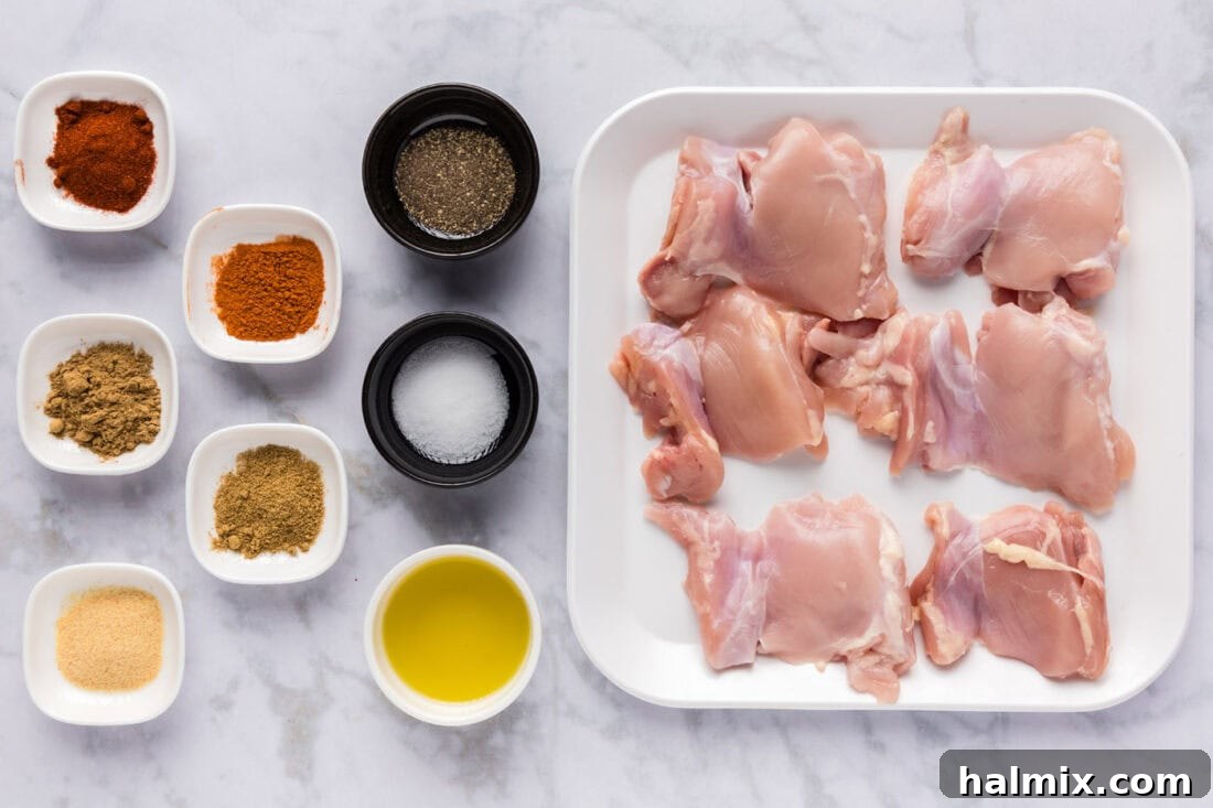 Ingredients for Chicken Shawarma