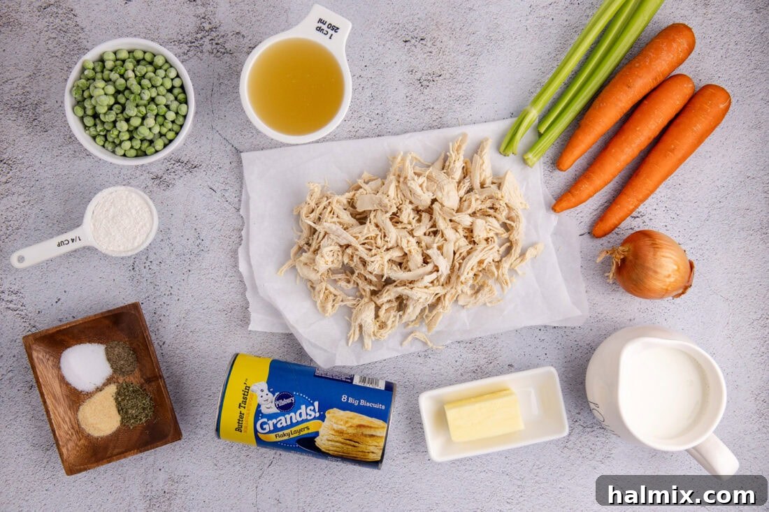 Easy Chicken Pot Pie Bake 4 Ingredients for Chicken Pot Pie Casserole