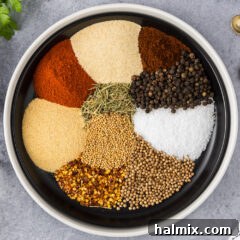 Spices needed for Homemade Montreal Steak Seasoning in a bowl