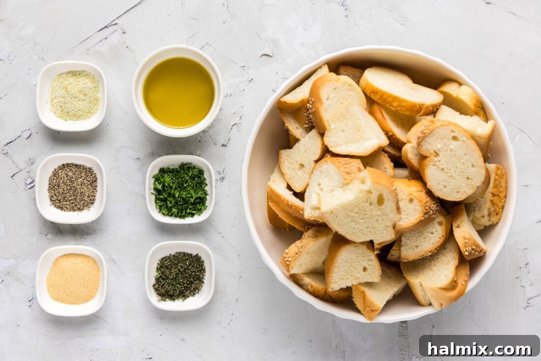 Ingredients for Homemade Croutons