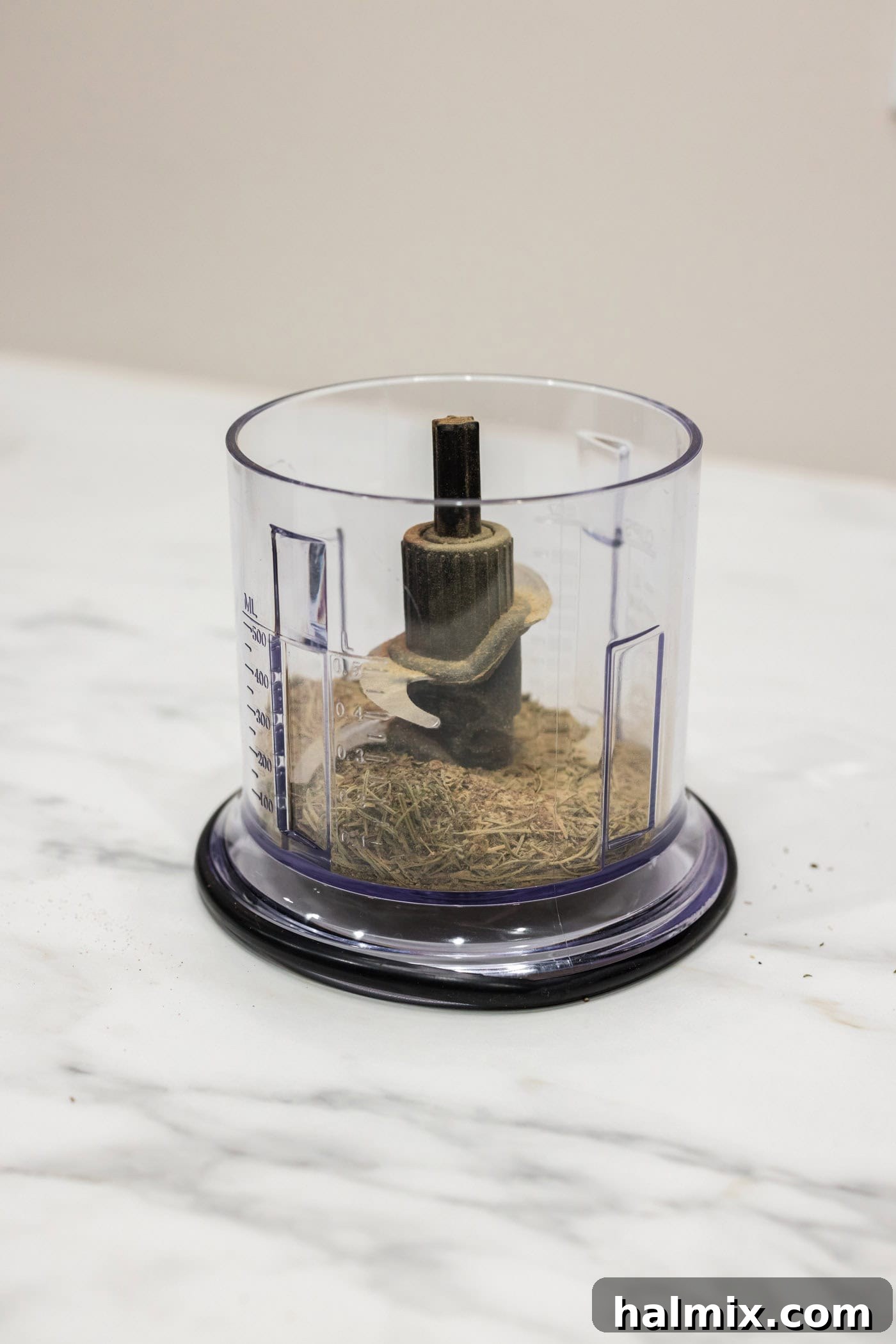 Savory Poultry Rub 5 rosemary, marjoram, thyme, sage, nutmeg, and pepper in an herb grinder