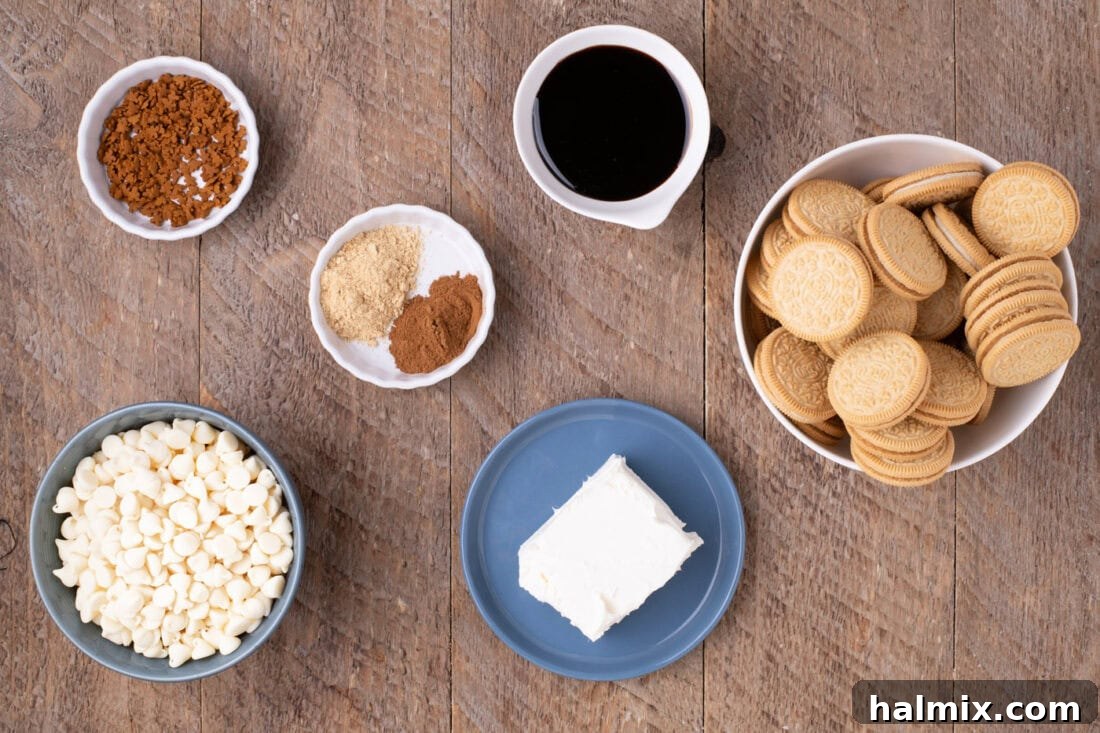 Ingredients for Gingerbread Oreo Truffles