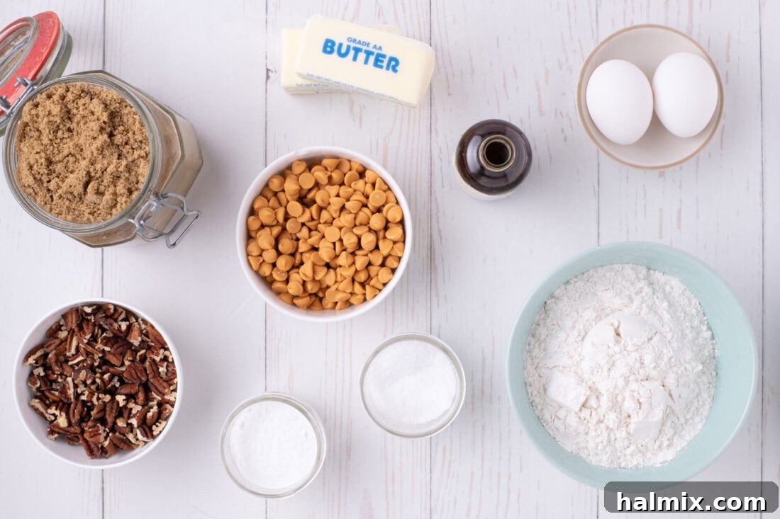 Ingredients for Butterscotch Brownies