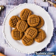 Plate of Keto Peanut Butter Cookies