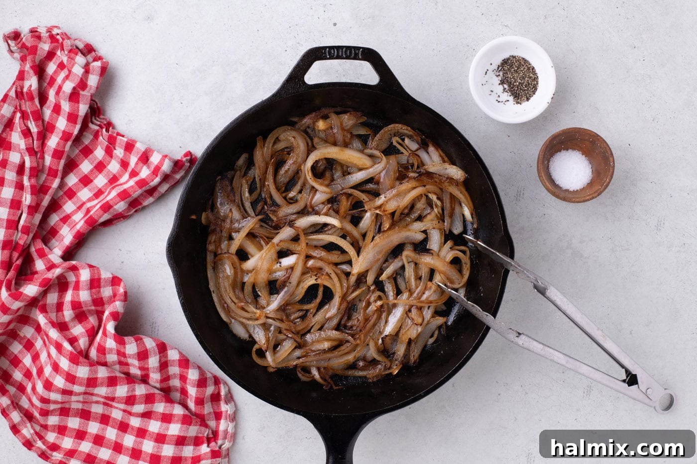 caramelized onions in a skillet