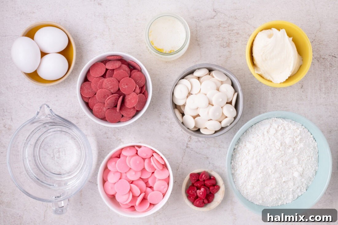 Ingredients for Valentine Cake Pops