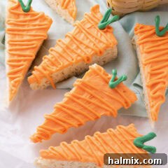 Carrot Cake Krispie Bites 11 Close up photo of Carrot Rice Krispy Treats