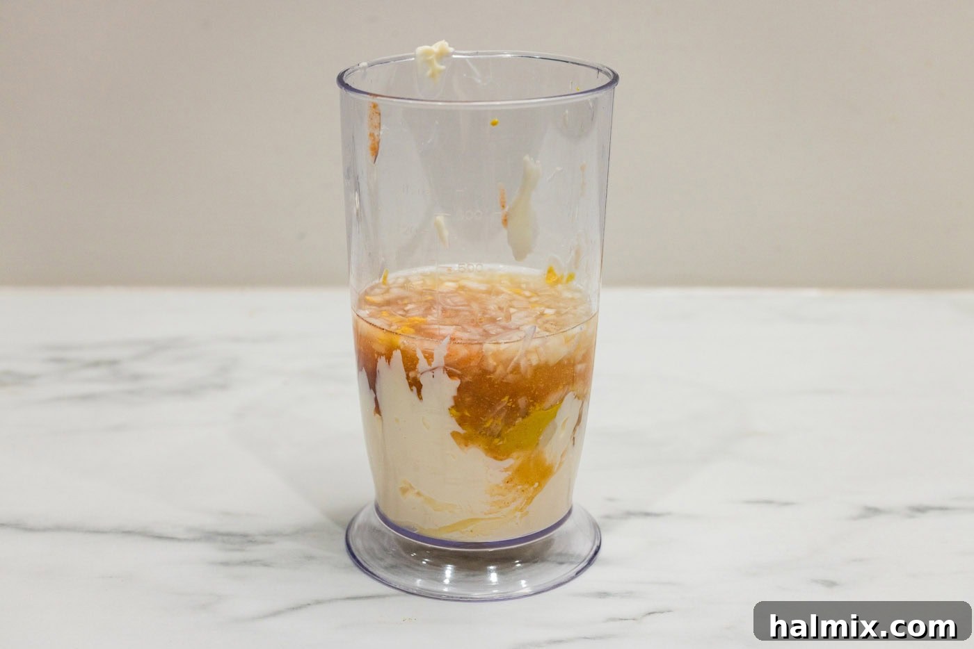 remoulade sauce ingredient in a blender