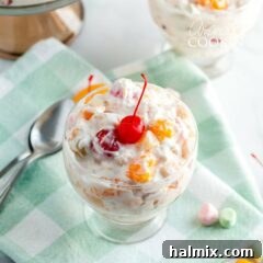 Delicious Ambrosia Salad ready to serve