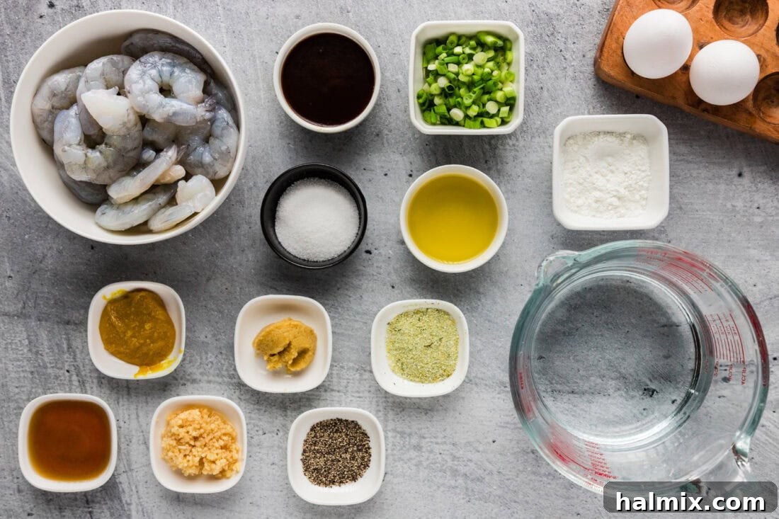 Ingredients for Shrimp with Lobster Sauce