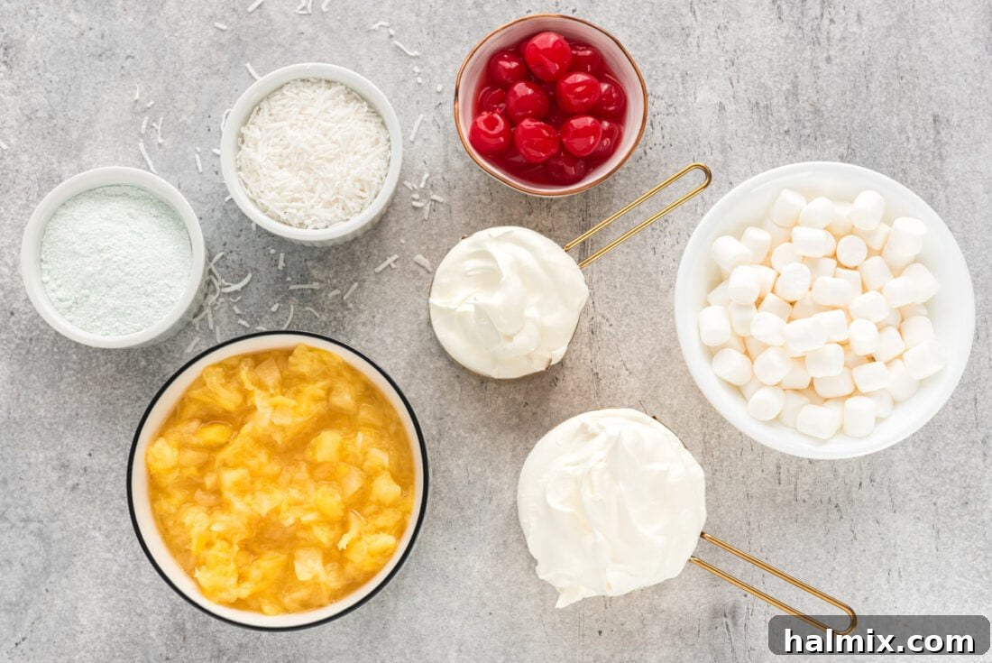 Emerald Cloud Dessert 4 Ingredients for Watergate Salad