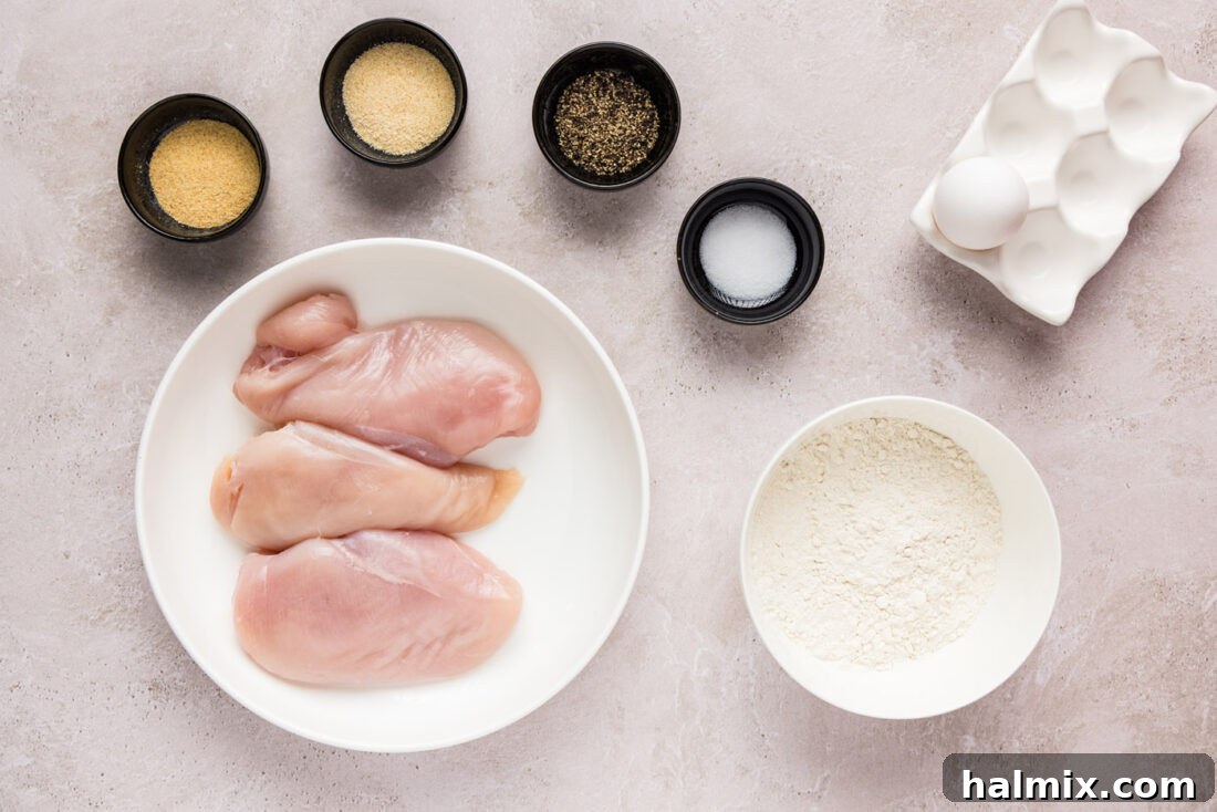 Ingredients for Popcorn Chicken