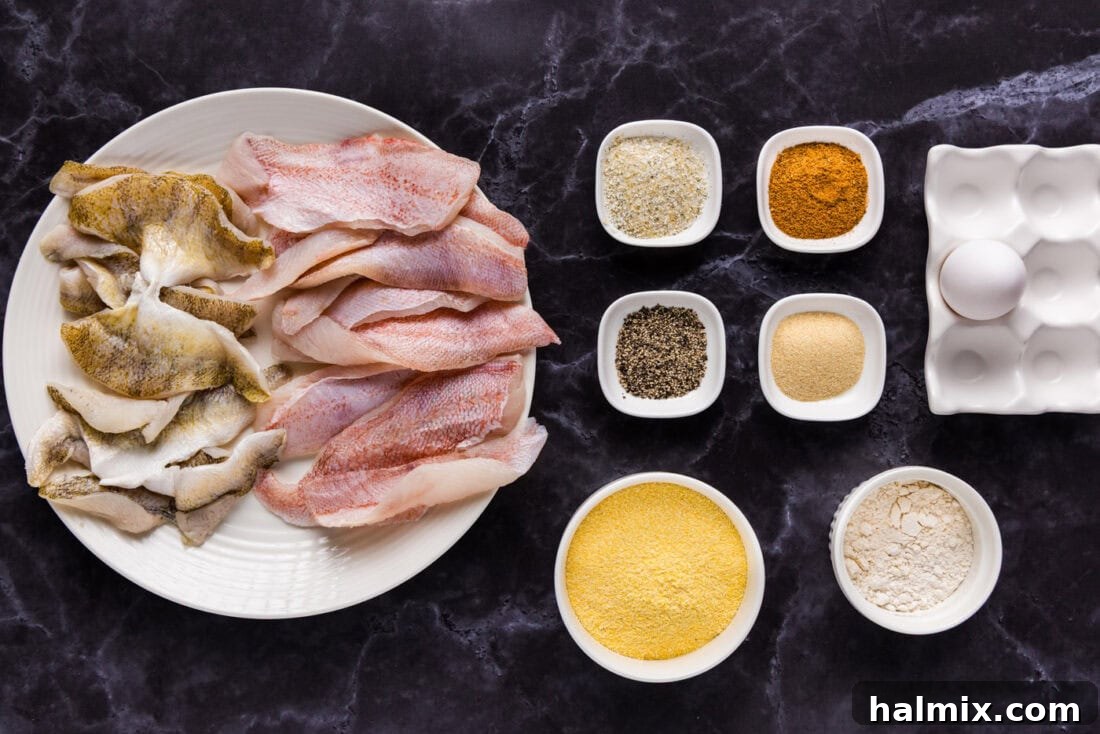 Ingredients for Fried Perch