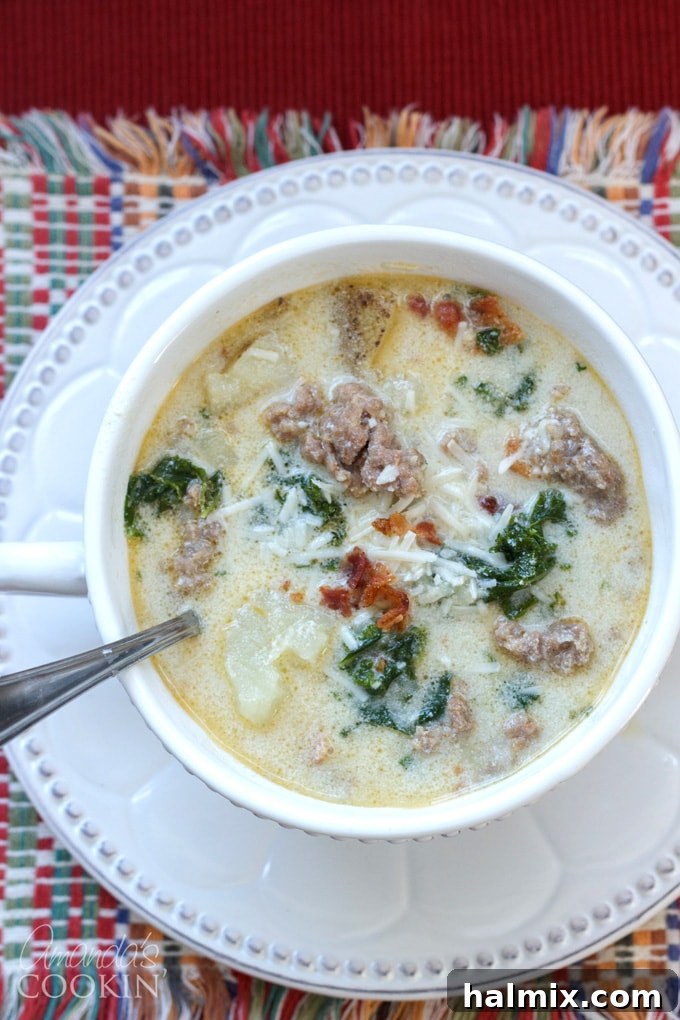 bowl of zuppa toscana