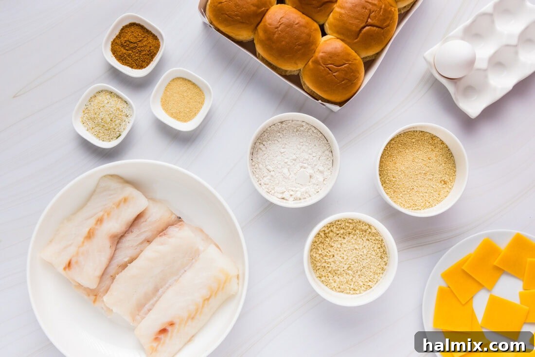 Ingredients for Fish Sliders